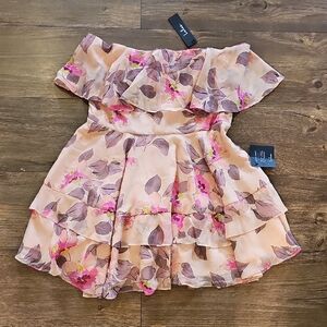 Lulus XL strapless Mini Dress Floral Dress